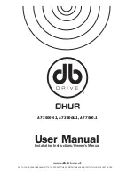 Предварительный просмотр 1 страницы DB Drive A7 3500H.1, A7 3500L.1, A7 7500.1 User Manual