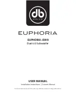 Предварительный просмотр 1 страницы DB Drive EUPHORIA EW9 User Manual