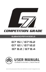 Preview for 1 page of DB Drive G7 15.1 User Manual