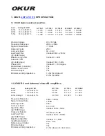 Preview for 2 page of DB Drive OKUR A775.4 User Manual