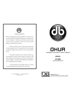 DB Drive OKUR E5 BE Installation Instructions & Owner'S Manual preview