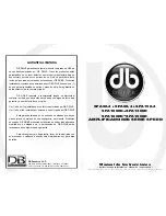 Предварительный просмотр 9 страницы DB Drive Speed Series Amplifier SPA SPA1000D Instruction Manual