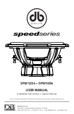 DB Drive Speed SPW12D4 User Manual preview