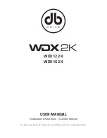 Preview for 1 page of DB Drive WDX12 2K User Manual