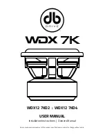 Preview for 1 page of DB Drive WDX12 7KD2 User Manual