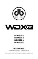 Preview for 1 page of DB Drive WDXG2 User Manual