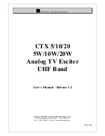 Предварительный просмотр 1 страницы DB Elettronica Telecomunicazioni CTX 5 User Manual