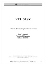 Предварительный просмотр 1 страницы DB Elettronica Telecomunicazioni KCL 30 SY User Manual