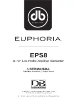 Preview for 1 page of DB Research EUPHORIA EPS8 User Manual