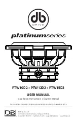 Preview for 1 page of DB Research Platinum PTW10D2 User Manual