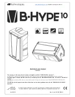 dB Technologies B-HYPE 10 Quick Start User Manual preview