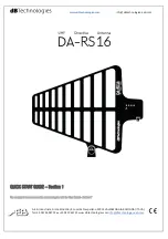 dB Technologies DA-RS16 Quick Start Manual preview