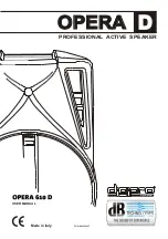 Preview for 1 page of dB Technologies DigiPro OPERA D Series User Manual