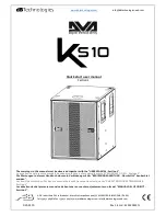 Preview for 1 page of dB Technologies DVA KS10 Quick Start User Manual