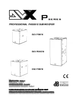 dB Technologies DVX PSW15 User Manual preview