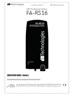 dB Technologies FA-RS16 Quick Start Manual preview