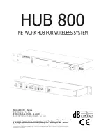 Preview for 1 page of dB Technologies HUB 800 User Manual