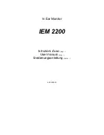 Preview for 1 page of dB Technologies IEM 2200 User Manual