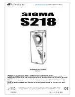 Preview for 1 page of dB Technologies SIGMA S218 Quick Start User Manual