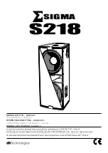 dB Technologies SIGMA S218 User Manual preview