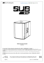 dB Technologies SUB 615 Quick Start User Manual preview