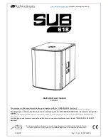 Preview for 1 page of dB Technologies sub 618 Quick Start User Manual