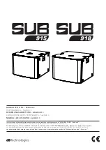 Preview for 1 page of dB Technologies SUB 915 User Manual