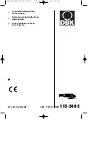 DBK PWS 115-500 E Original Operating Instructions предпросмотр