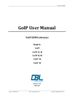 DBL Technology GoIP User Manual preview