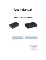 DBL Technology VoIP FXS+PSTN Gateway User Manual preview