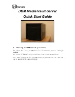 Preview for 1 page of DBM Media Vault Quick Start Manual