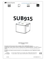 Preview for 1 page of dBTechnologies SUB915 Quick Start User Manual