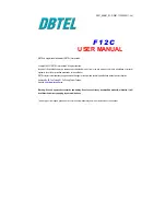 Предварительный просмотр 1 страницы DBTEL 2901 User Manual