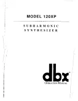 dbx 120XP Operation Manual предпросмотр