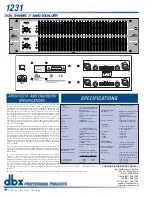 Предварительный просмотр 2 страницы dbx 1231 Features & Specifications