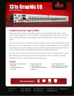 dbx 131s Graphic EQ Specifications preview