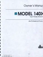 dbx 140X Owner'S Manual preview