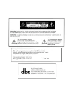 Preview for 2 page of dbx 1531X Operation Manual