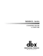 Preview for 1 page of dbx 160A User Manual