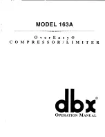 Preview for 1 page of dbx 163A Operation Manual