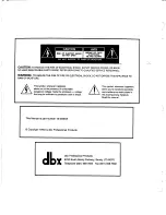 Предварительный просмотр 2 страницы dbx 168A Operation & Service Manual