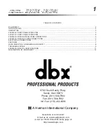 Preview for 3 page of dbx 223/223XL Operation Manual