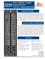 Preview for 1 page of dbx 2231 Features & Specifications