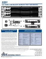 Preview for 2 page of dbx 2231 Features & Specifications