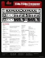 Предварительный просмотр 2 страницы dbx 234s Specifications