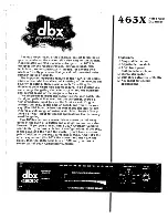 Предварительный просмотр 3 страницы dbx 463X Technical & Service Manual