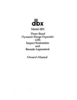 dbx 4BX Owner'S Manual предпросмотр