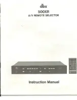 Предварительный просмотр 1 страницы dbx 500XR Instruction Manual