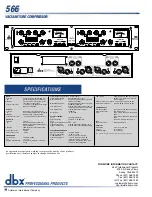 Предварительный просмотр 2 страницы dbx 566 Brochure & Specs