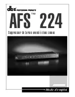 dbx AFS 224 Manual preview